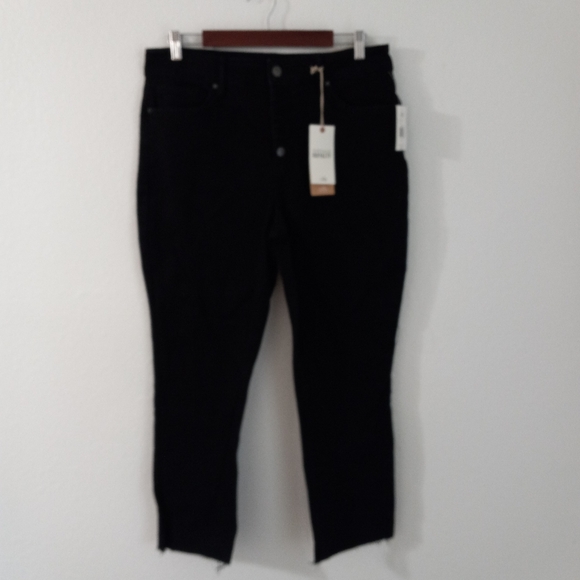 Vintage Royalty12 32x27 High Rise Button Fly Raw Hem Straight Jeans Black - Picture 10 of 14